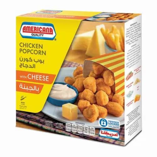 Americana Chicken Popcorn With Cheese, 400G