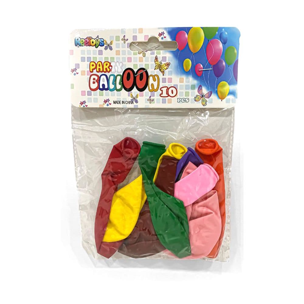 Party Balloon 10 Pcs Assrtd Re004