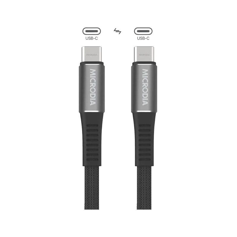 Microdia Execable Shoelace 100W Pd 1.3M Flat Usb-C To Usb-C Cables Black