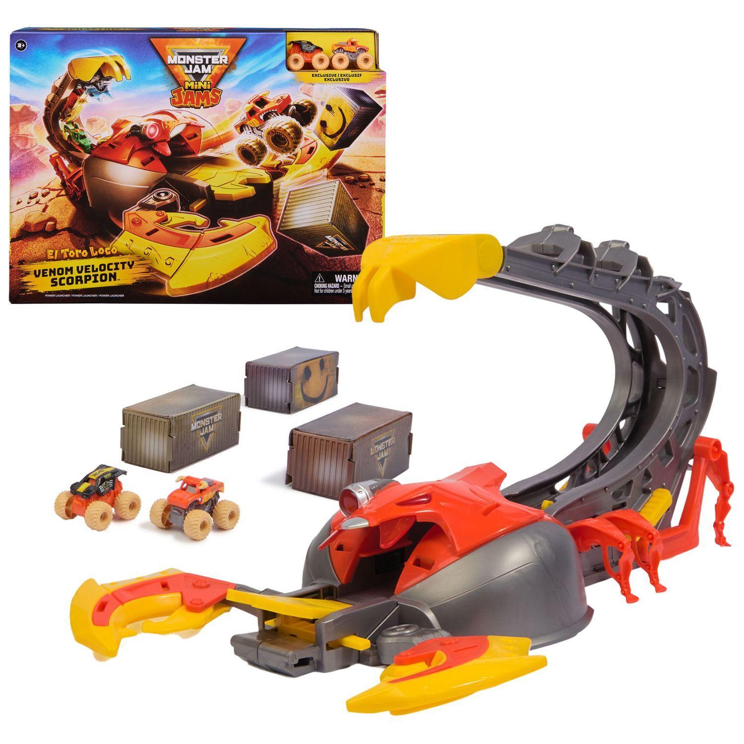 Monster Jam Mini Jams El Toro Loco Venom Velocity Scorpion Playset