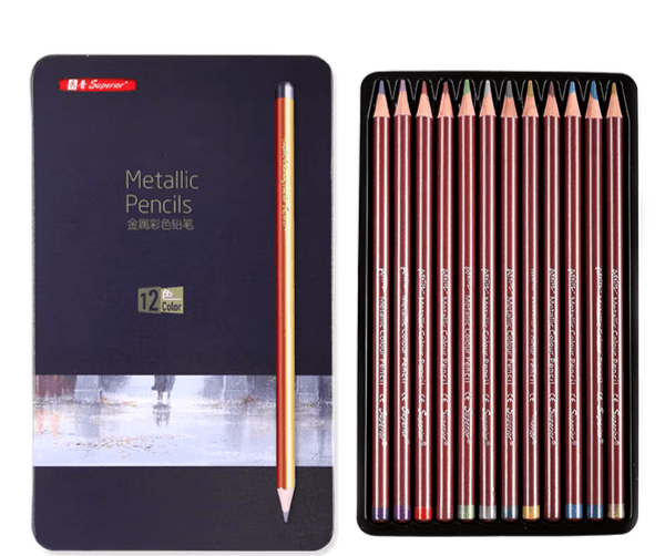 Metallic Pencils 12 Color Box