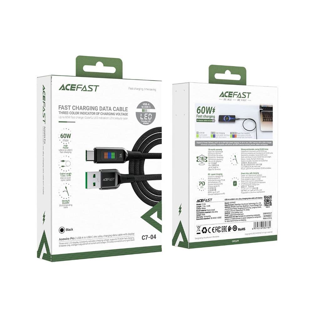 Acefast C7-04 Usb-A To Usb-C 60W 1.2M