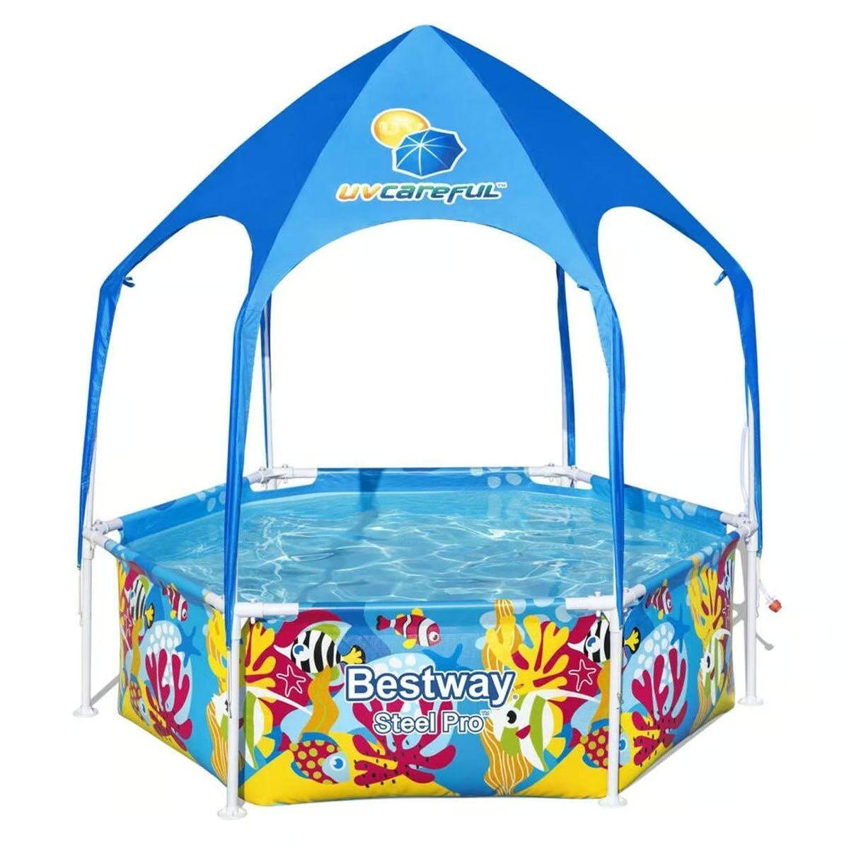 Bestway Steel Pro Uv Careful Splash -In-Shade Play Pool 1.83M X 51Cm