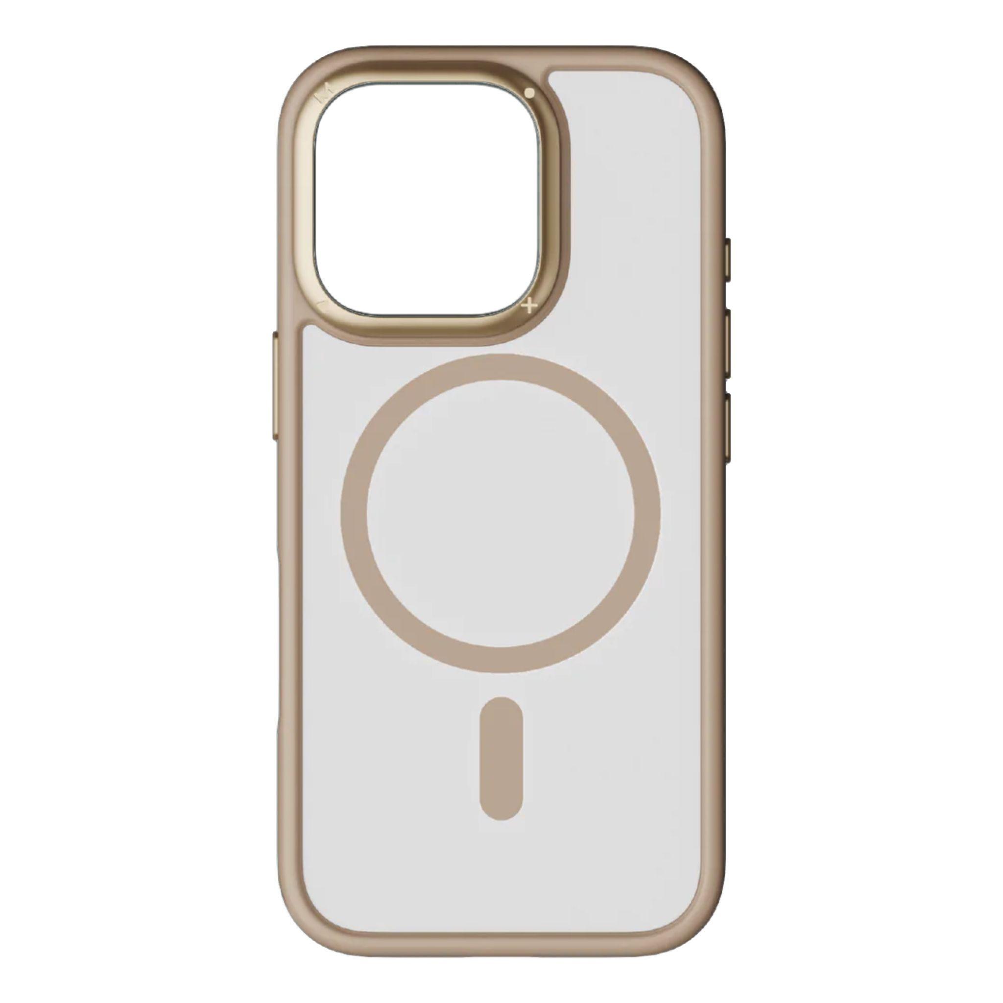 Momax Play Magsafe Cover For Iphone 16 Pro- Gold