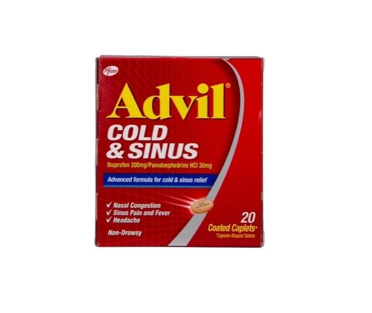 Advil Cold Sinus For Cold And Sinus Relief 20S