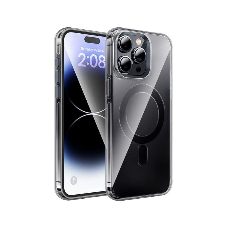 Hoco As3 Amber Magnetic Protective Case For Ip15 Pro Max Transparent Black