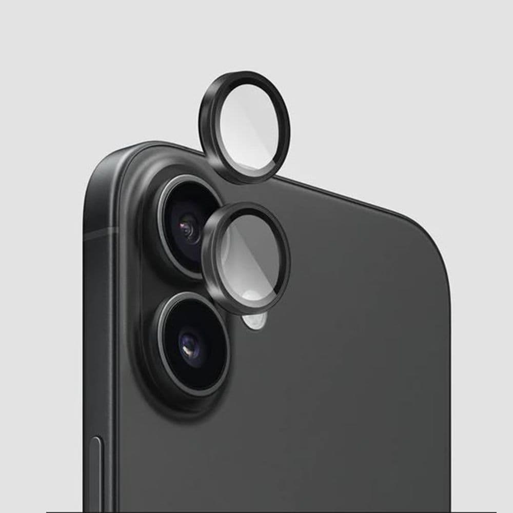 Bodyguardz Anti-Glare Camera Glass Protector For Iphone 16 And 16 Plus Black Colour