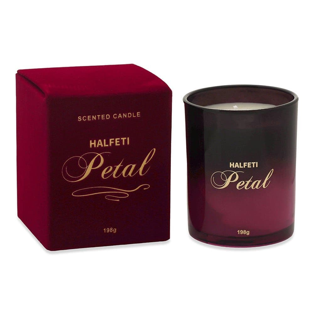 Petal Halfeti Candle, Purple - 198 G