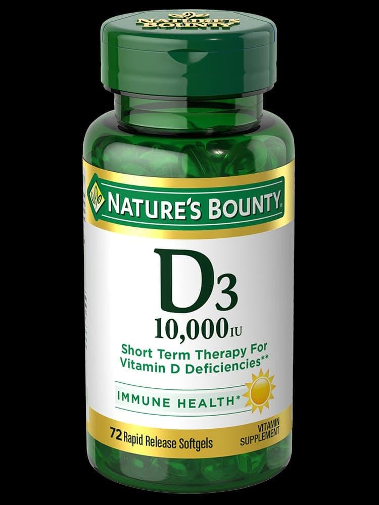 Nature S Bounty Vitamin D 3 10000 Iu Softgels 72 S