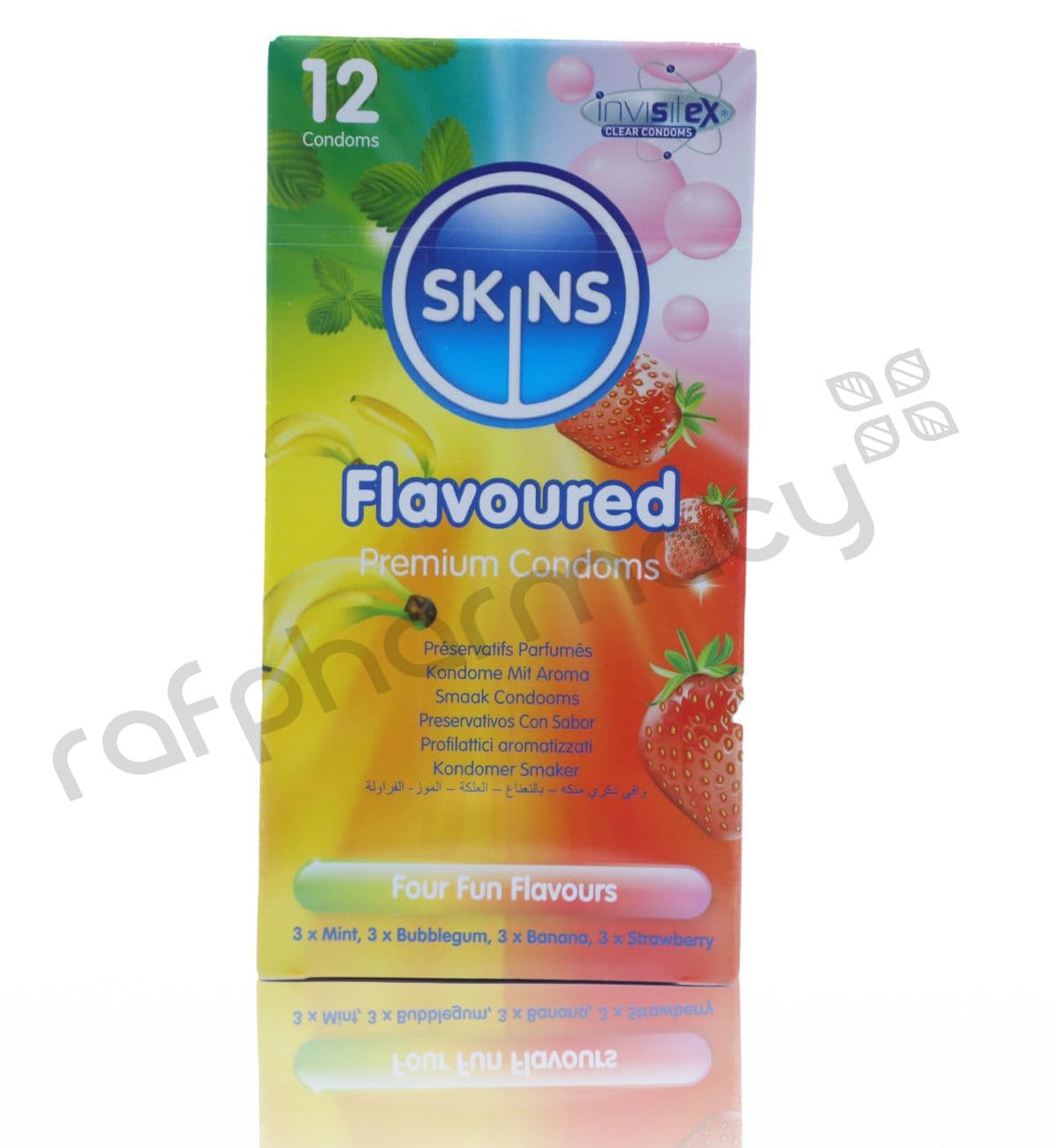 Skins Flavours Lubricated Condoms 12'S #16436