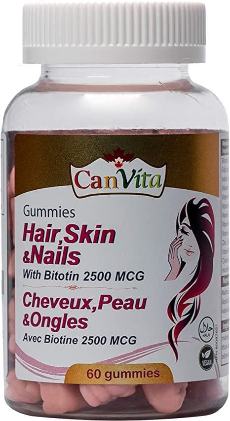 Canvita Hair, Skin & Nails With Biotin 2,500mcg Gummies 60's