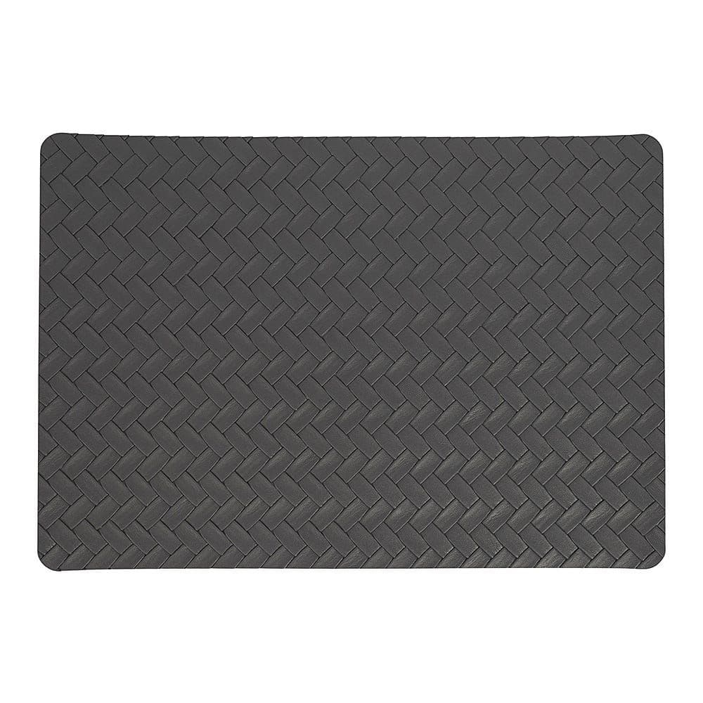 Casey Leather Placemat, Grey - 43X30 Cm