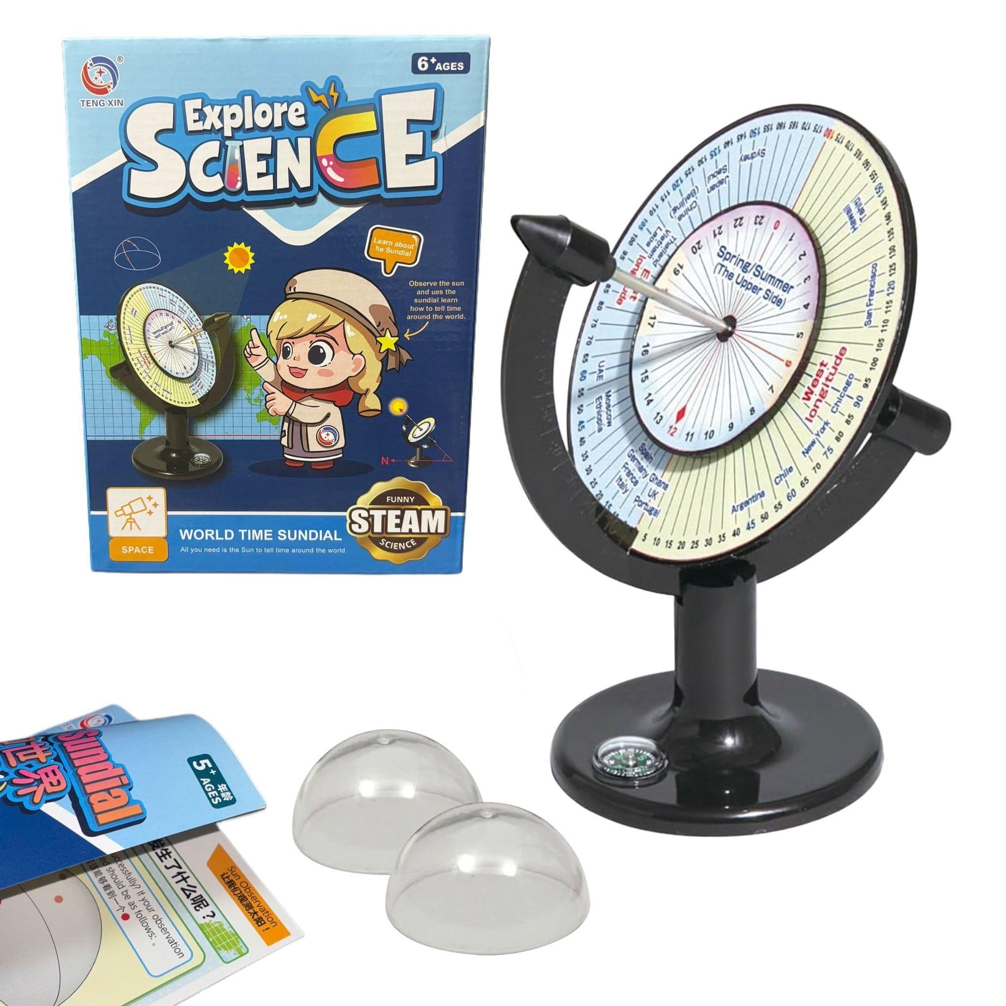 Explore Science Educational Toy Set: World Time Sundial
