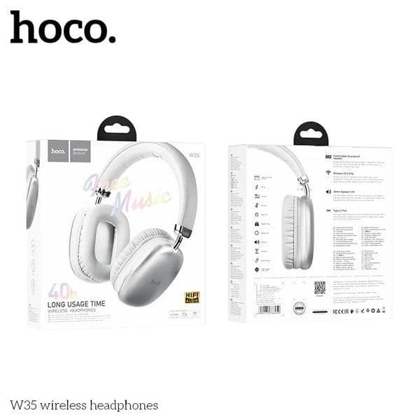 Hoco W35 Wireless Stereo Headphones (White)