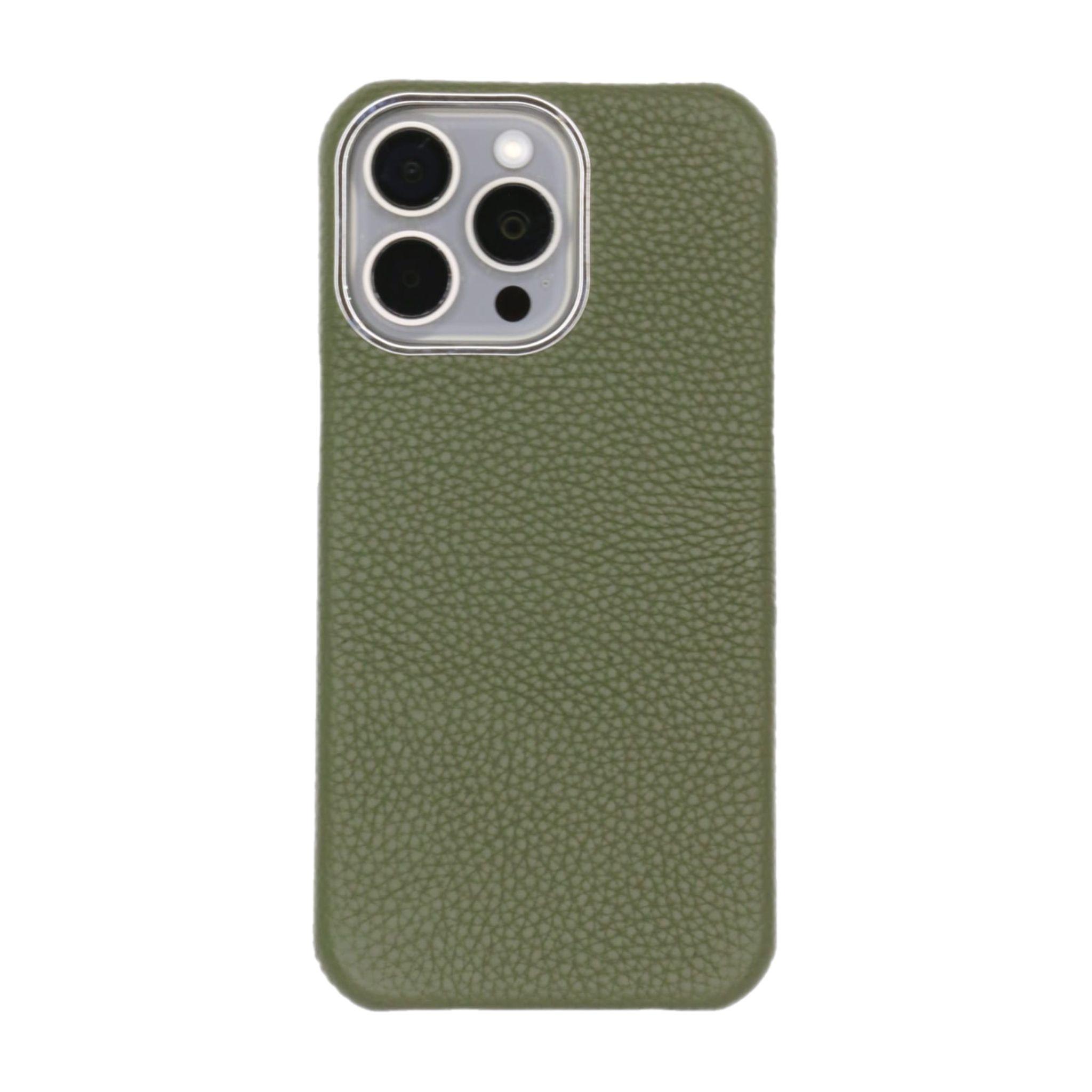 Gs Green Cover Genuine Togo Leather With Magsafe- Iphone 12 Pro