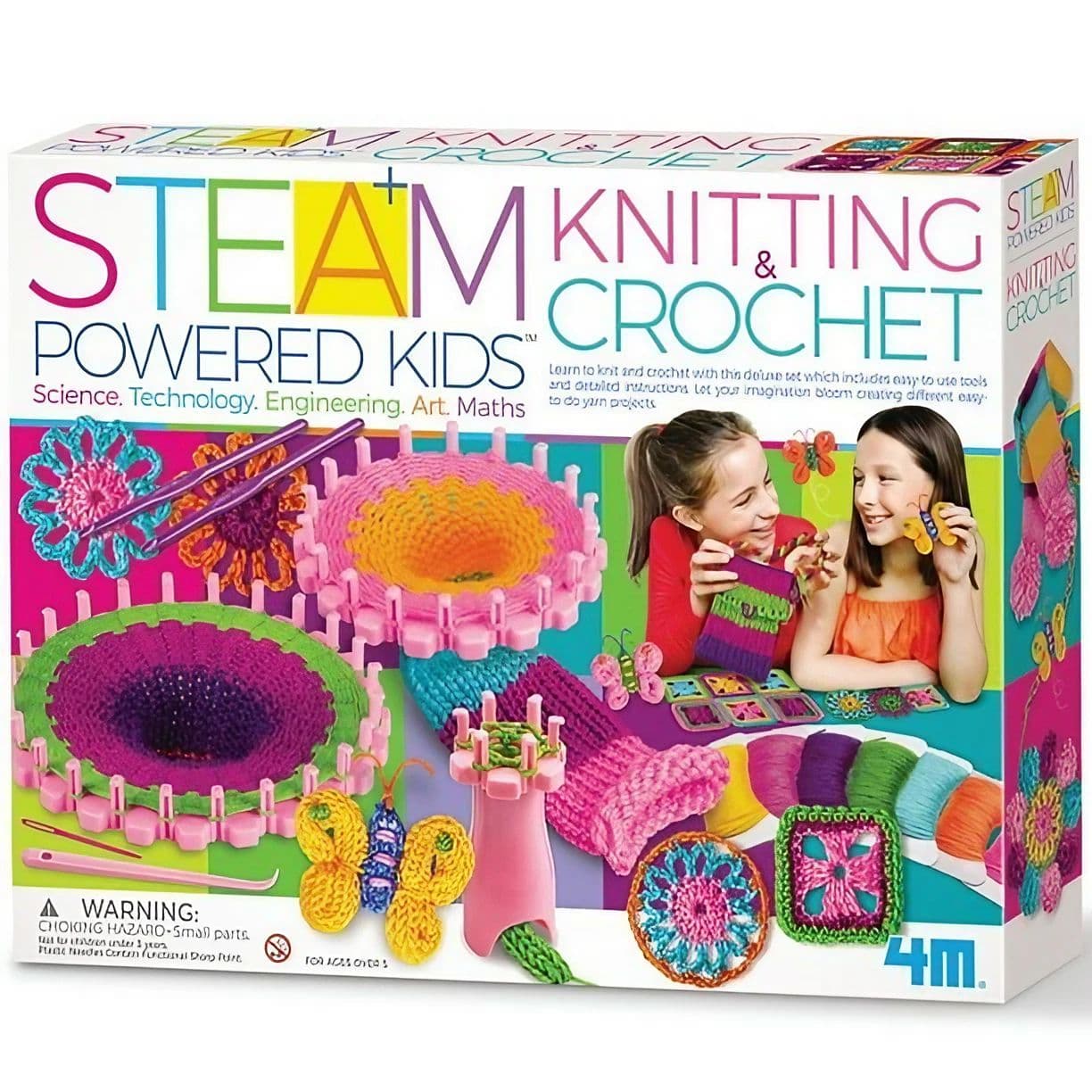 4M Steam Powered Kids Knitting & Crochet Kit