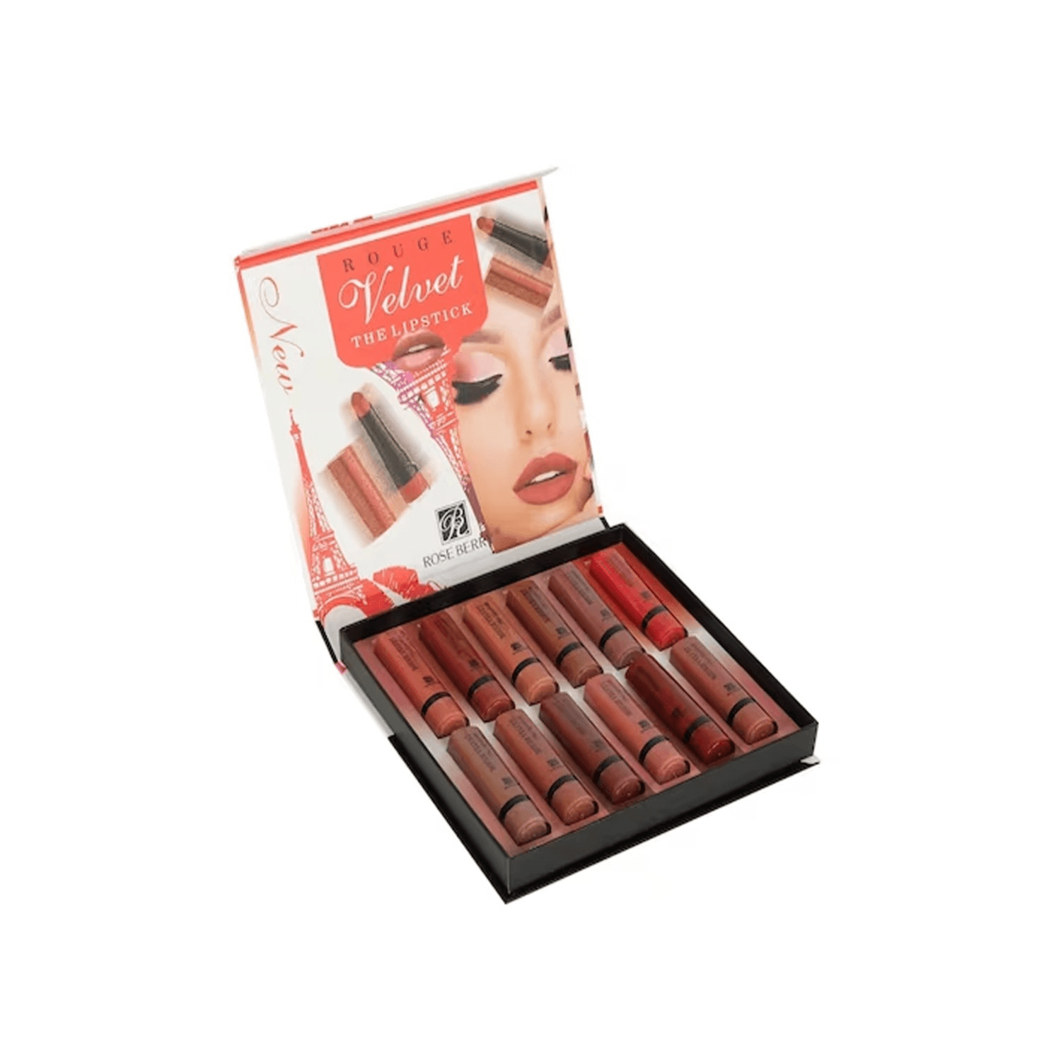 Roseberry Rouge Velvet Lipstick Of 12