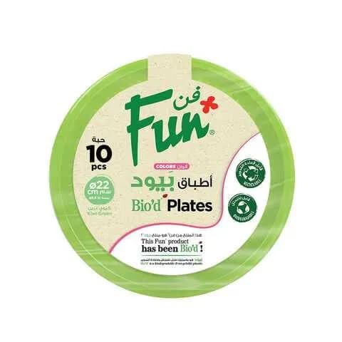 Fun Bio Plate 22Cm Kiwi Green 10Pcs