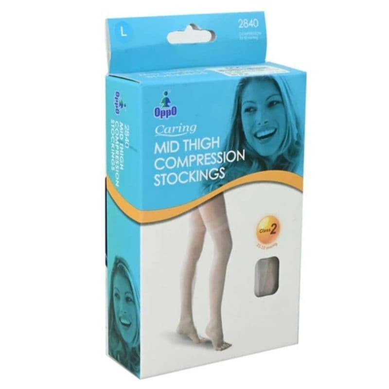 Oppo Mid Thigh Compression Stockings-Class 2/ Open Toe 2840-Bg-Iv 1 PC