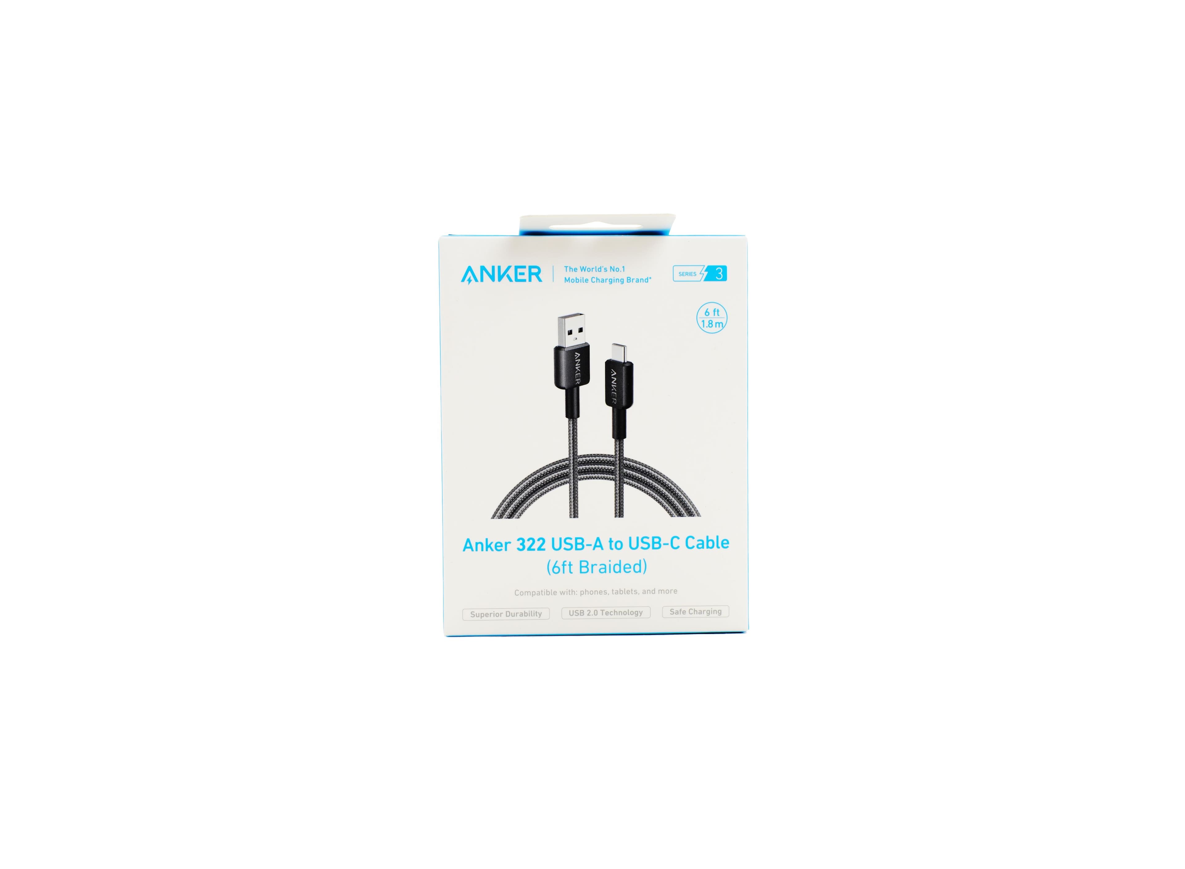 Anker 322 Usb-A To Usb-C Cable 6Ft/1.8M