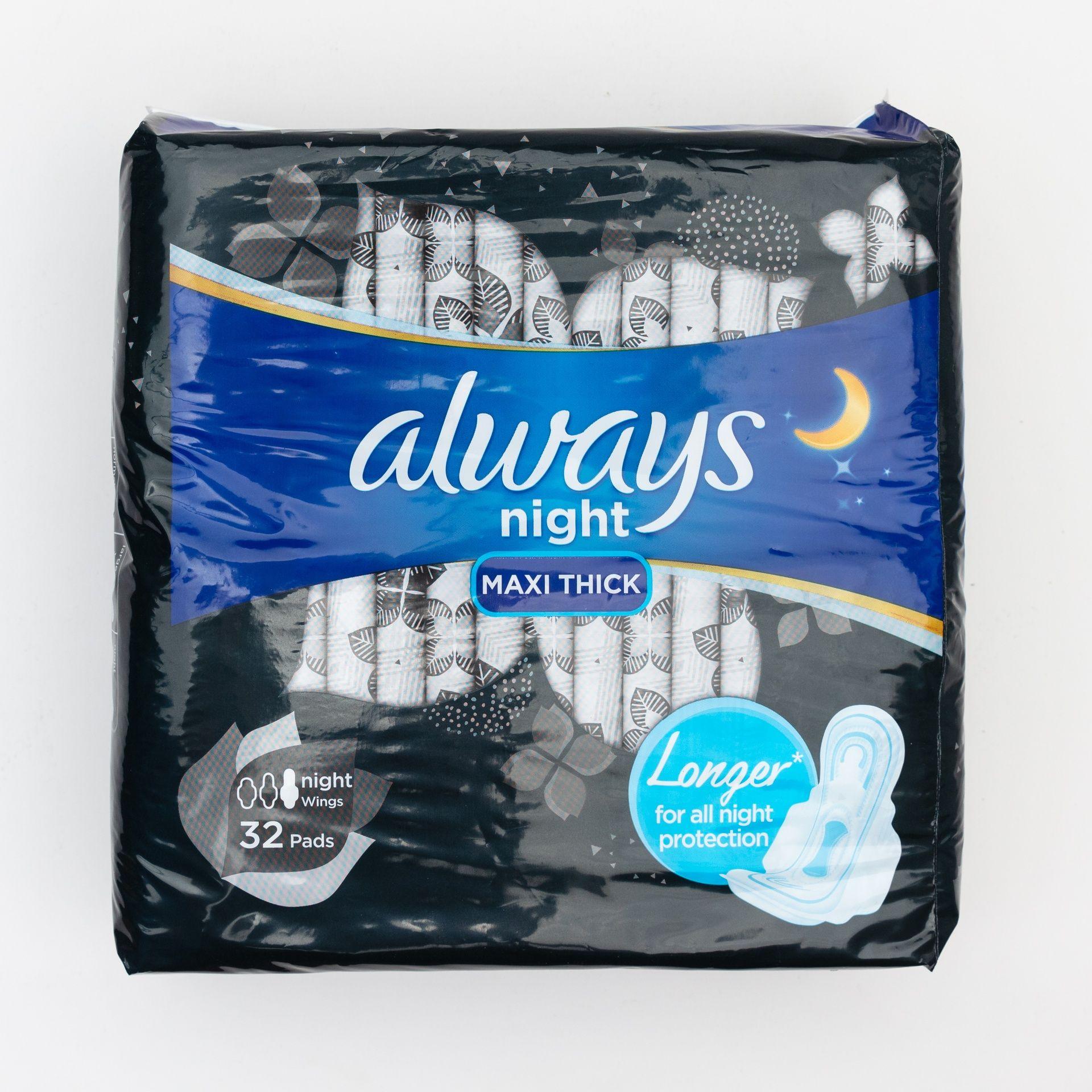 Always Dreamz Night Pad With Wings 32 Count