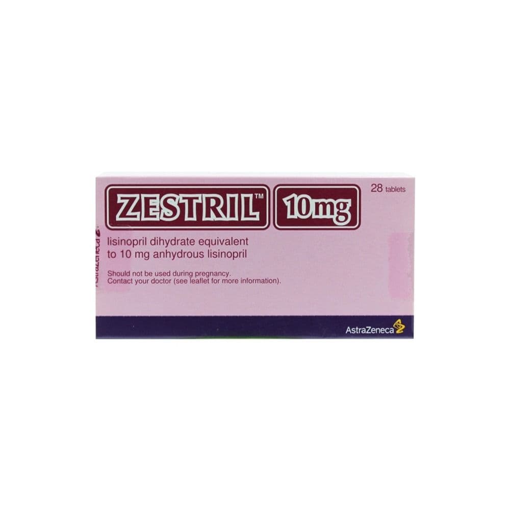 Zestril 10 Mg 28 Tablets