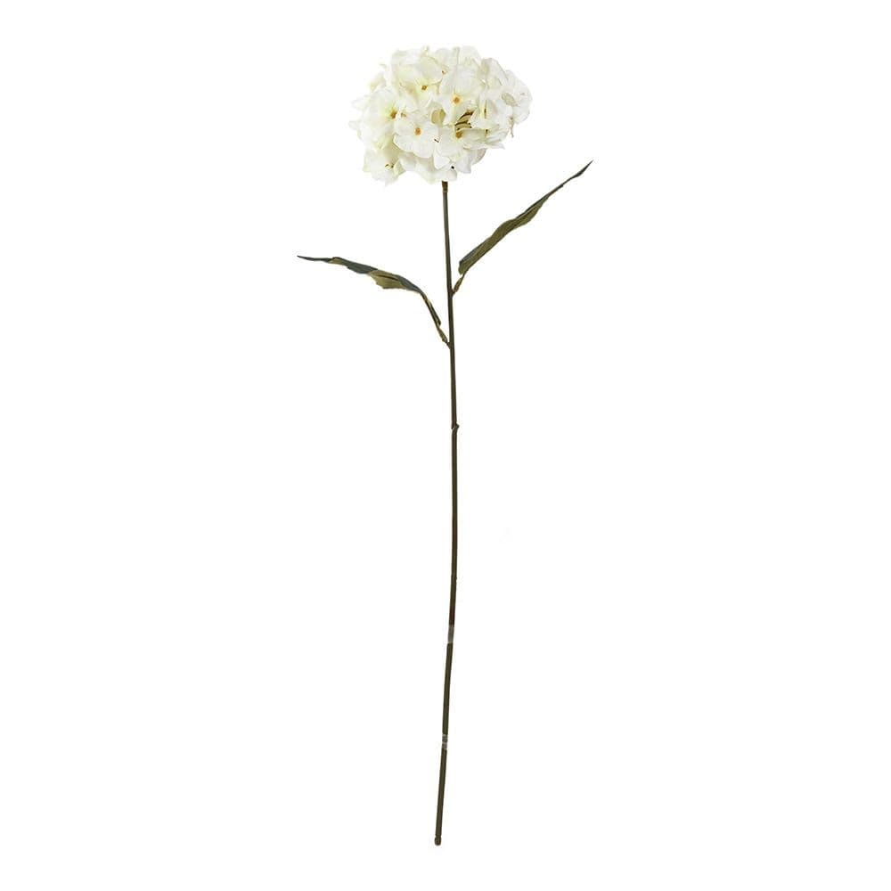 Faille French Hydrangea Artificial Stem, Cream - 38 Cm