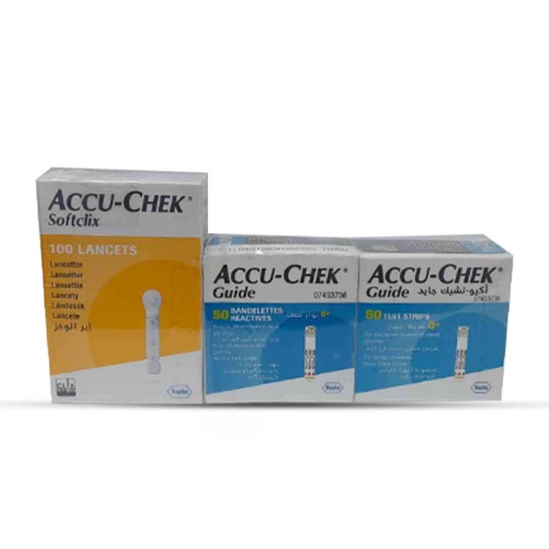 Accu Chek Guide Strips 100'S + Lancet Promotion  1 KT