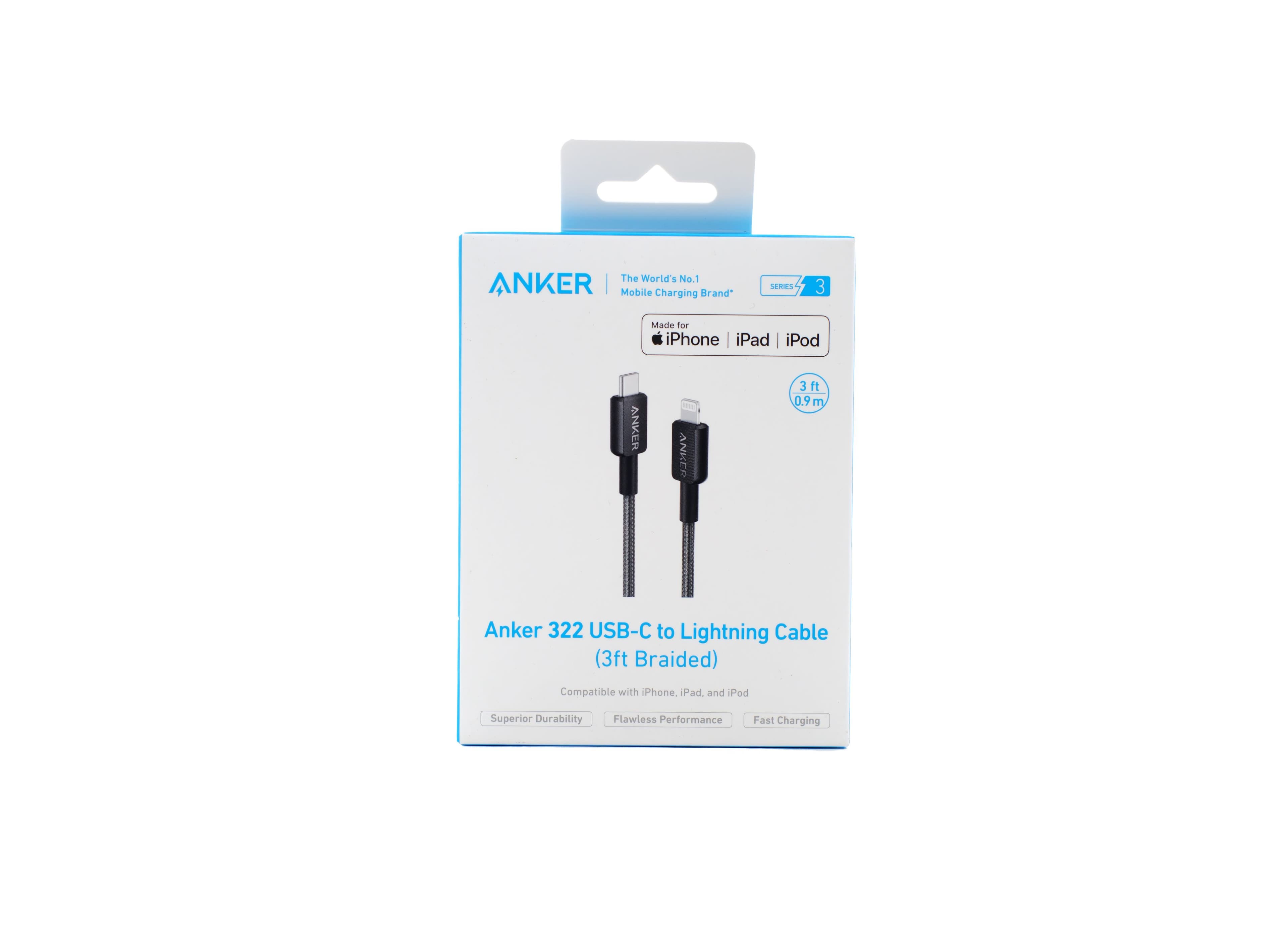 Anker 322 Usb-C To Lightning Cable 3Ft/0.9M