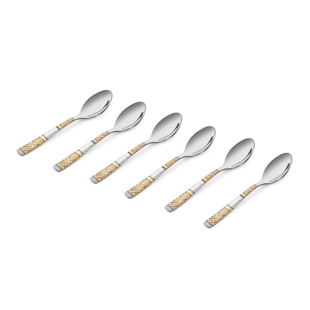 Lunox 6-Piece Coffee Spoon Set, Silver - 11 Cm