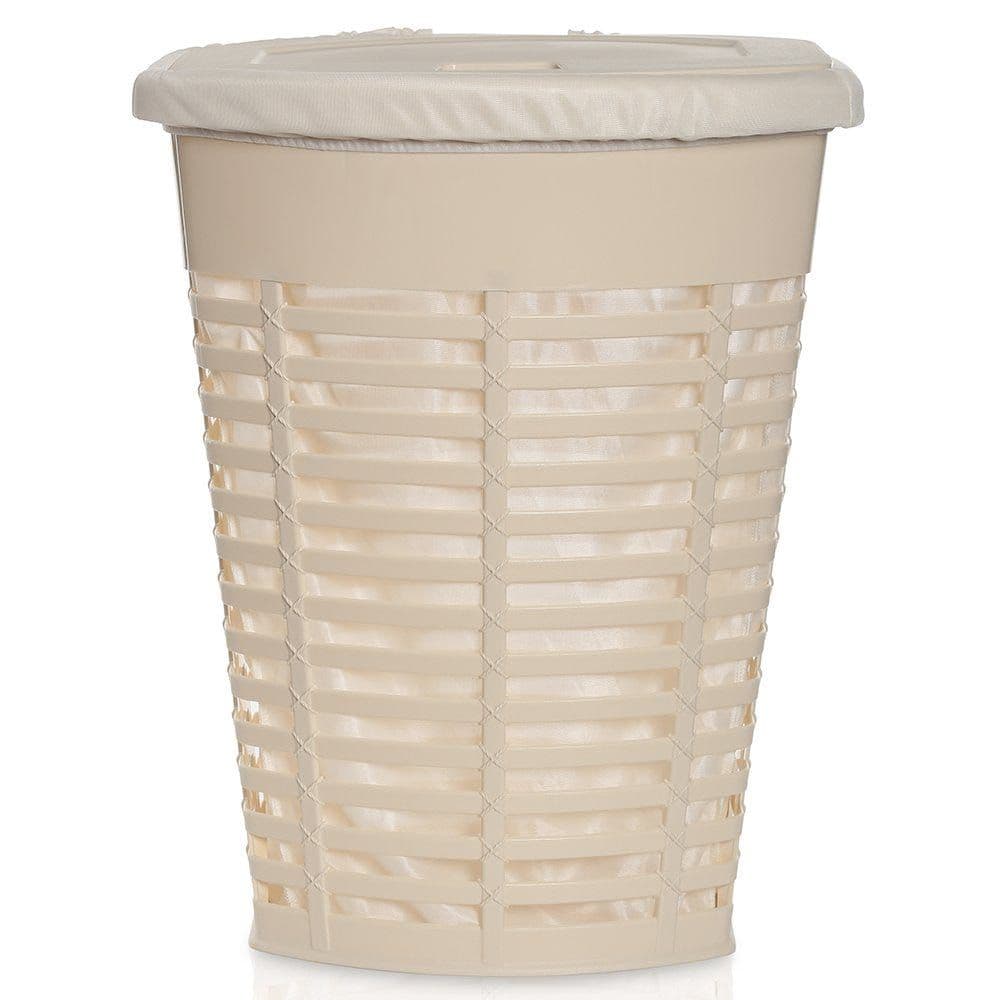 Palm Laundry Basket, Beige - 60 Cms
