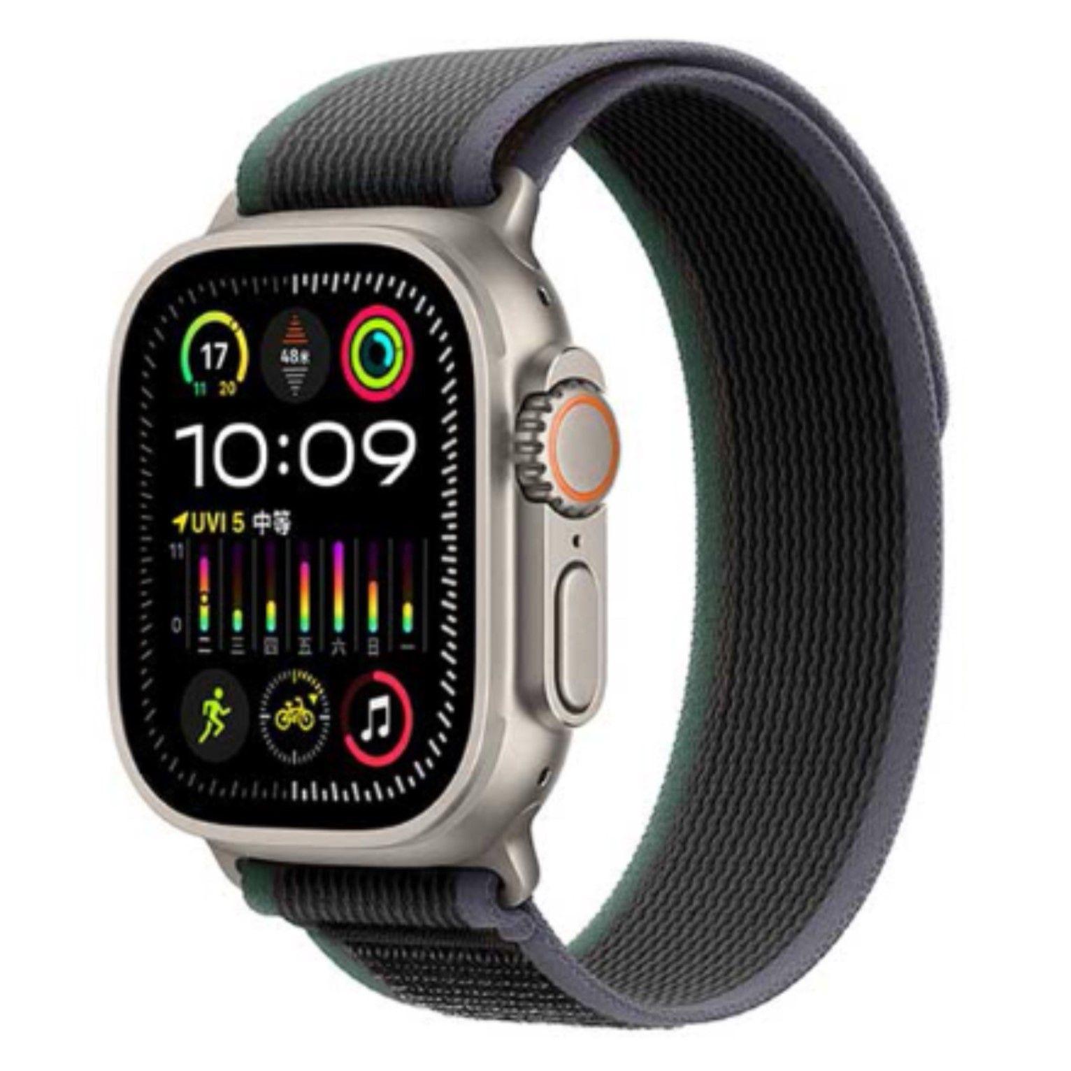 Gs Trail Loop Nylon Fabric Strap For Apple Watch 38/40/41- Grey And Black