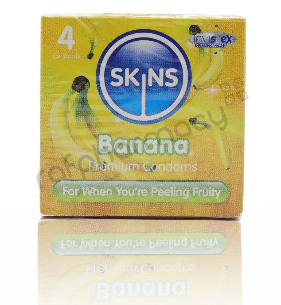 Skins Banana Flavoure Lubricated Condoms 4'S #16497