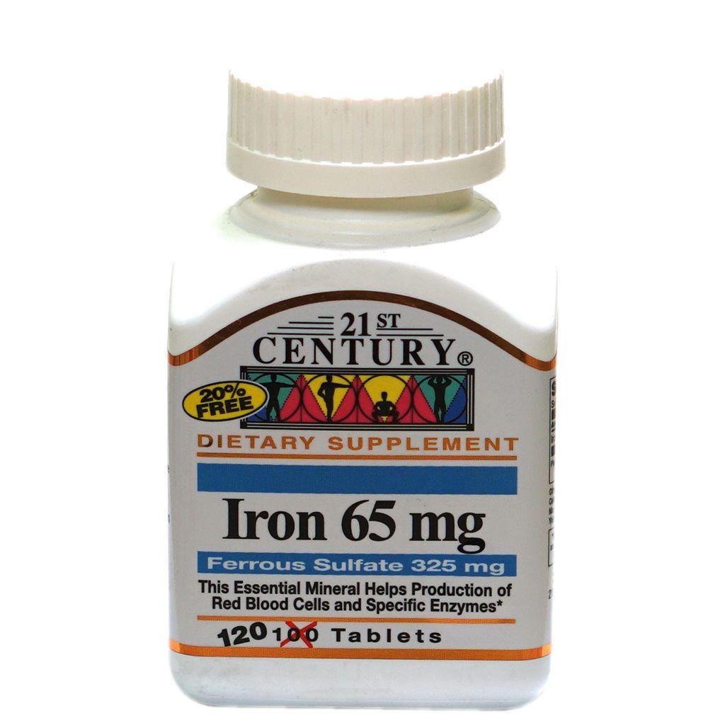 21 Century Iron 65Mg Tab 120'S