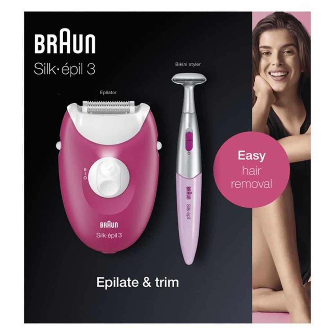 Braun Silk Epil 3420-Epilator+Styler Pink 1 PC