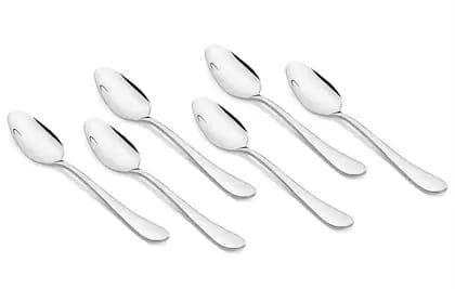 6 Pcs Steel Oval Table Spoon Set 