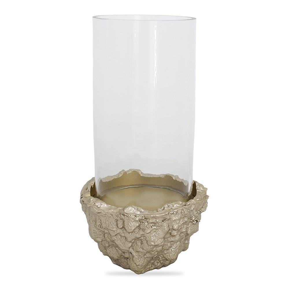 Lava Candle Holder, Gold - 15X28 Cm