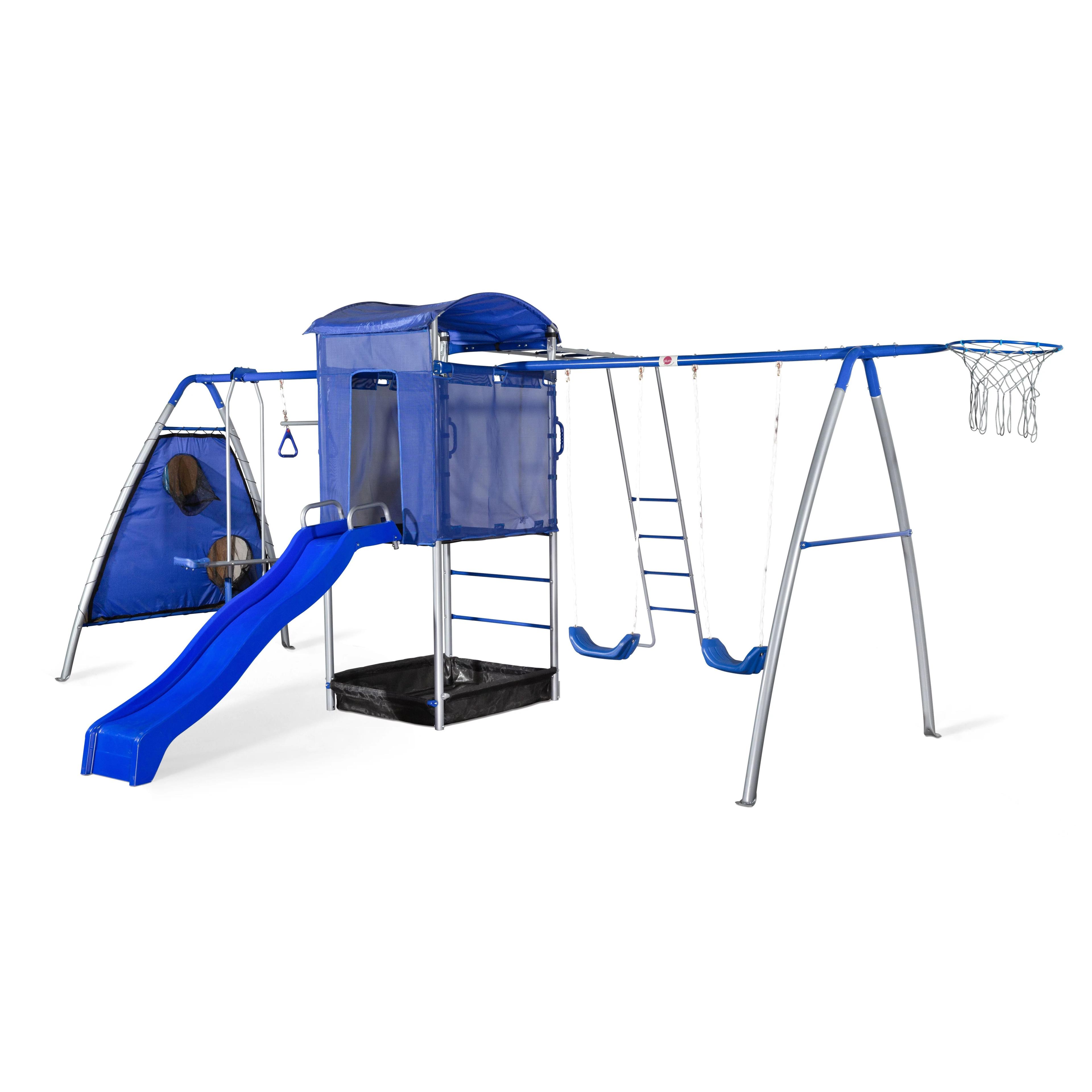 Plum Multiplay Tower And Slide Metal Swing Set - 300cm x 200cm x 183cm