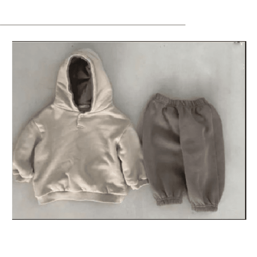 Hoodie With Pants ( 6 Months . Gray)