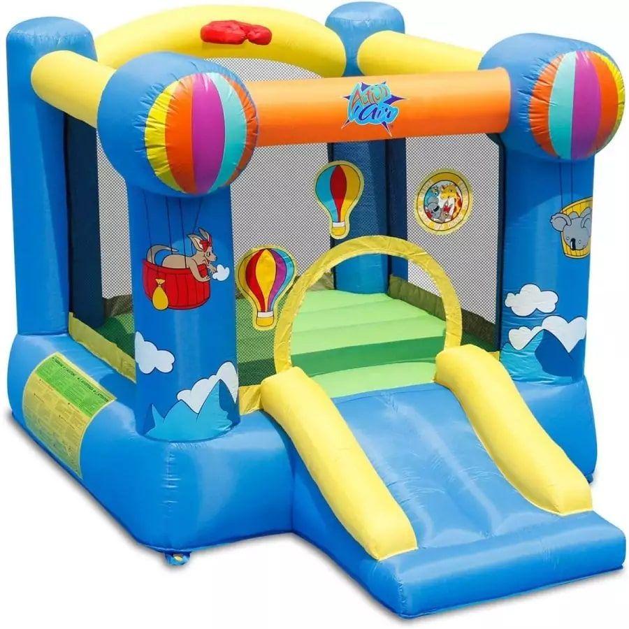 Happy Hop Hot Air Balloon Slide And Hoop Bouncer - 280cm x 210cm x 185cm