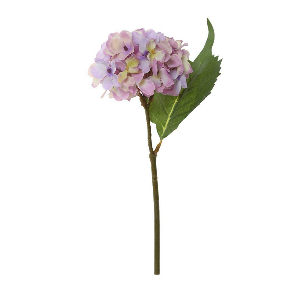 Single Hydrangea Artificial Stem, Lavender & Cream Â€“ 24 Cms