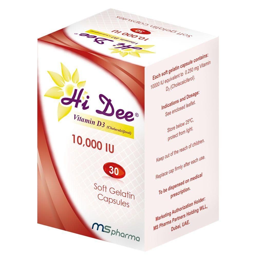 Hi Dee Vitamin D3 10000Iu 30 Capsules No.12691