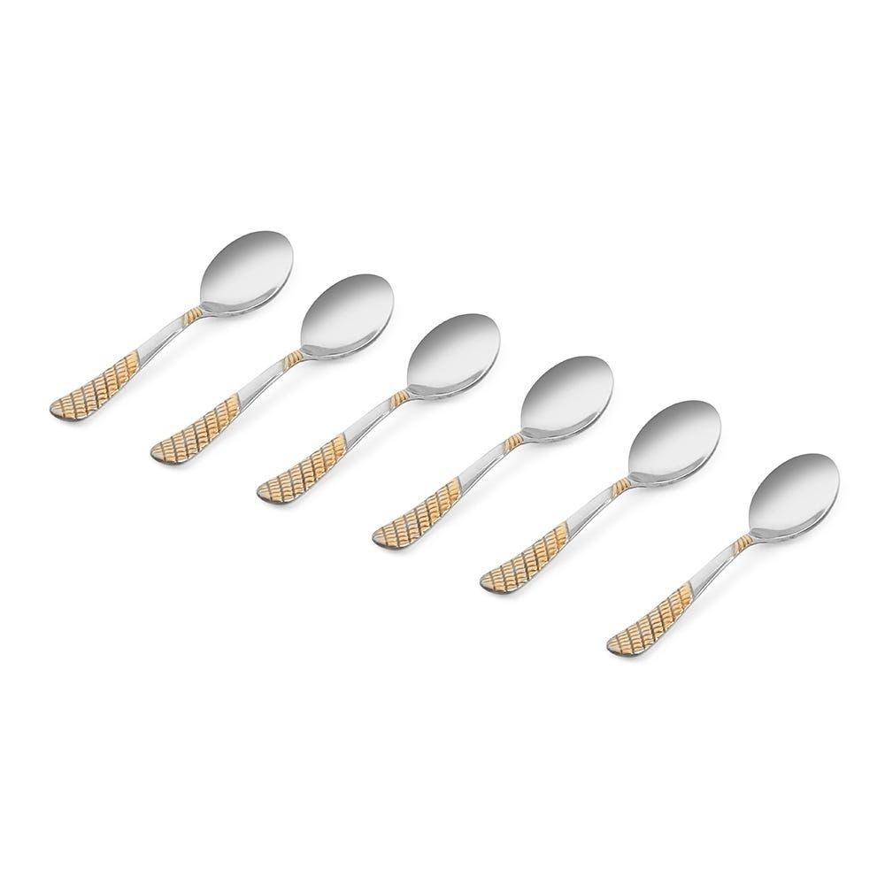 Harith 6-Piece Coffee Spoon Set, Silver - 11 Cm