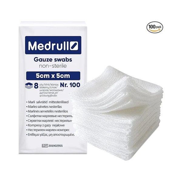 Medrull Gauze Swabs Non-Sterile 5Cmx5Cm 8Si Nr. 100