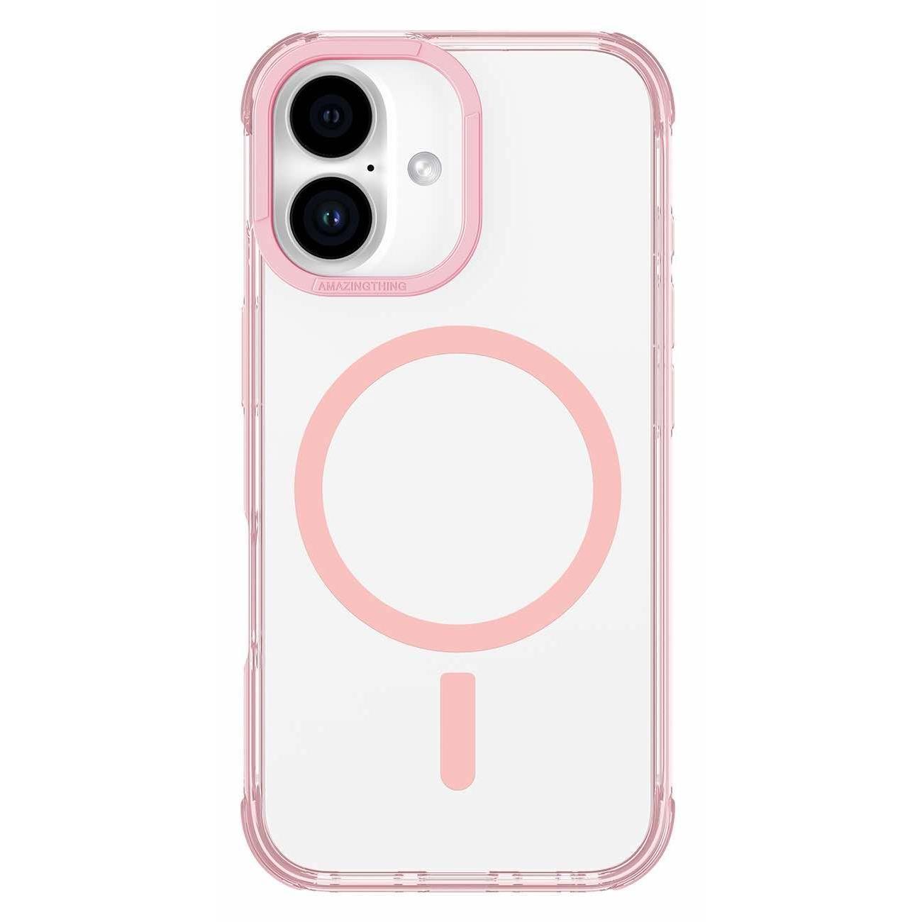 Amazingthing Omni Case For Iphone 16 / Support Magsafe / Drop-Resistant / Pink