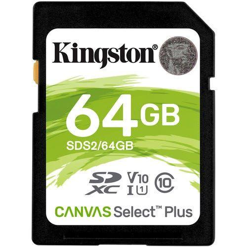 Kingston Canvas Select Plus Sdxc U1/V10 64Gb 100Mb/S Memory Card