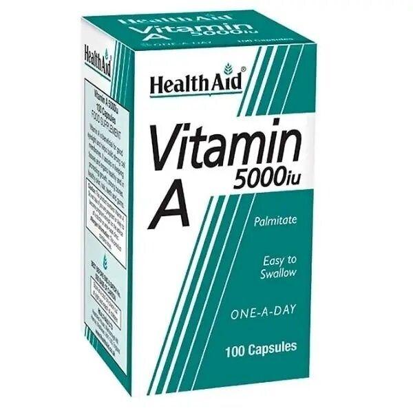 Health Aid Vitamin A 5000 Iu 100 Caps