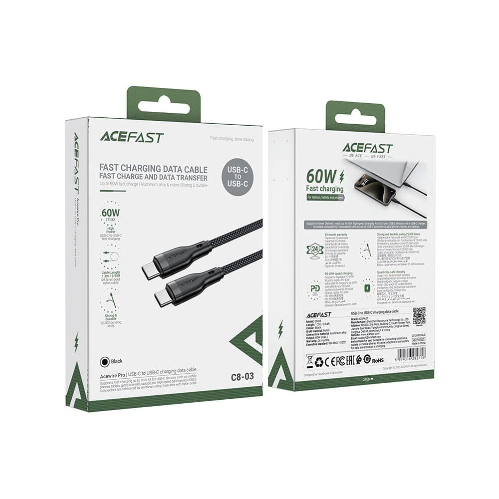 Acefast C8-03 Usb-C To Usb-C 60W 1.2M