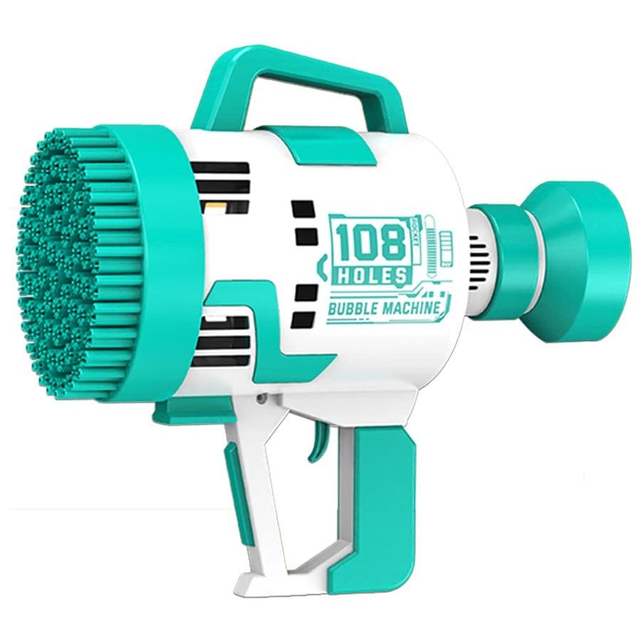 Little Story 108 Holes Bubble Machine Gun W/ Light (Cyan)