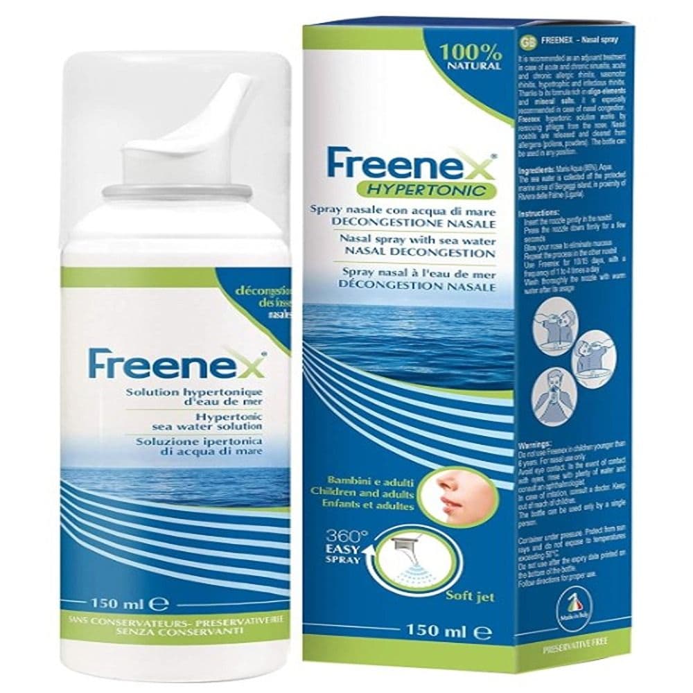 Freenex Hypertonic 100% Natural Nasal Spray 150ml